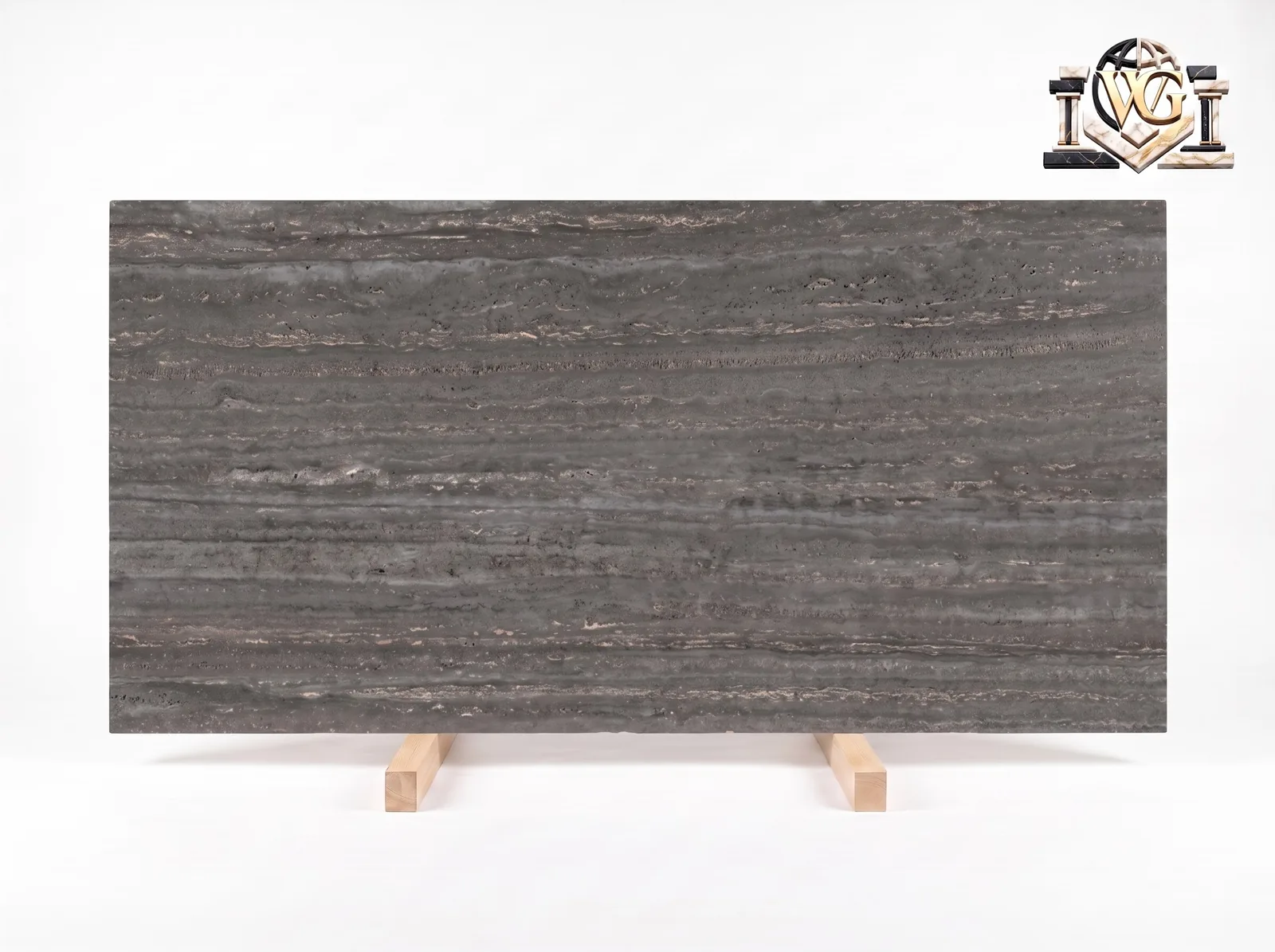 Marina Travertino Gris — The full slab